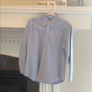 Blue Oxford Polo button down